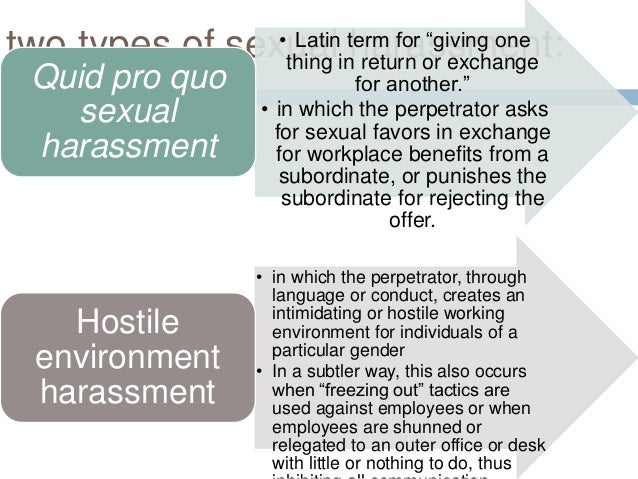 2 Forms Of Sexual Harassment 2 Forms Of Erotic Harassment